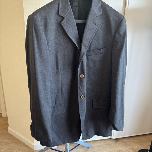 Dolce & Gabbana Blazer Mens Suit Coat Grey 3 Button Italian Wool D&G Jacket 42R - Picture 9 of 16